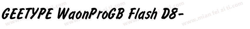 GEETYPE WaonProGB Flash D8字体转换